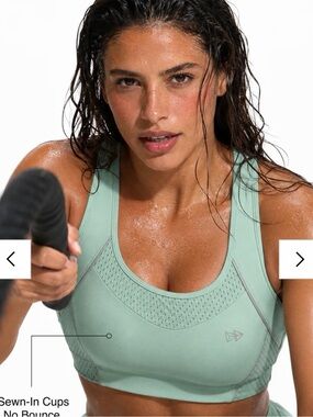 Yvette Sculpt Racerback High Impact Sports Bra Breathable Mesh Running Training
